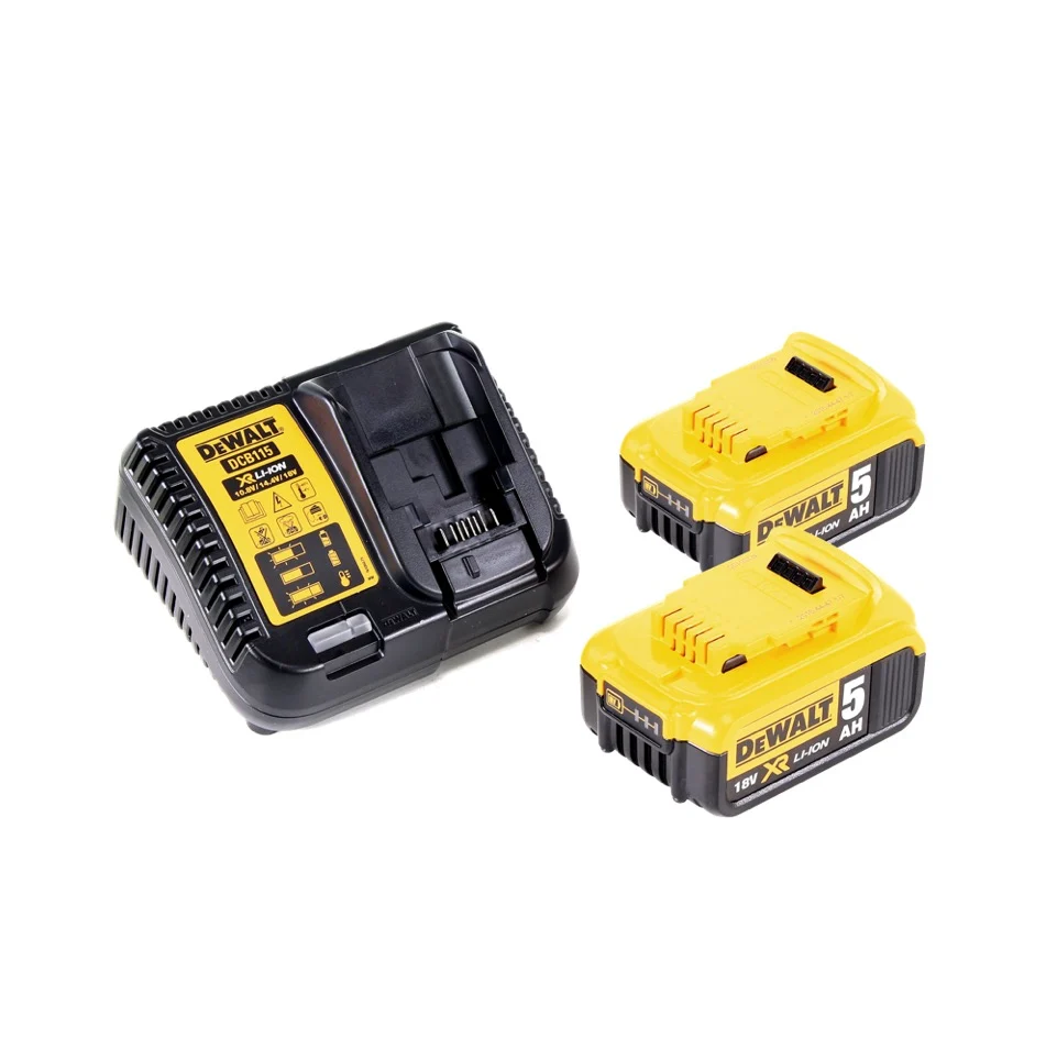 DeWalt DCW 200 P2 akumulatorowa szlifierka wibracyjna 18 V 108x115 mm + 2x akumulator 5,0 Ah + ładowarka + TSTAK