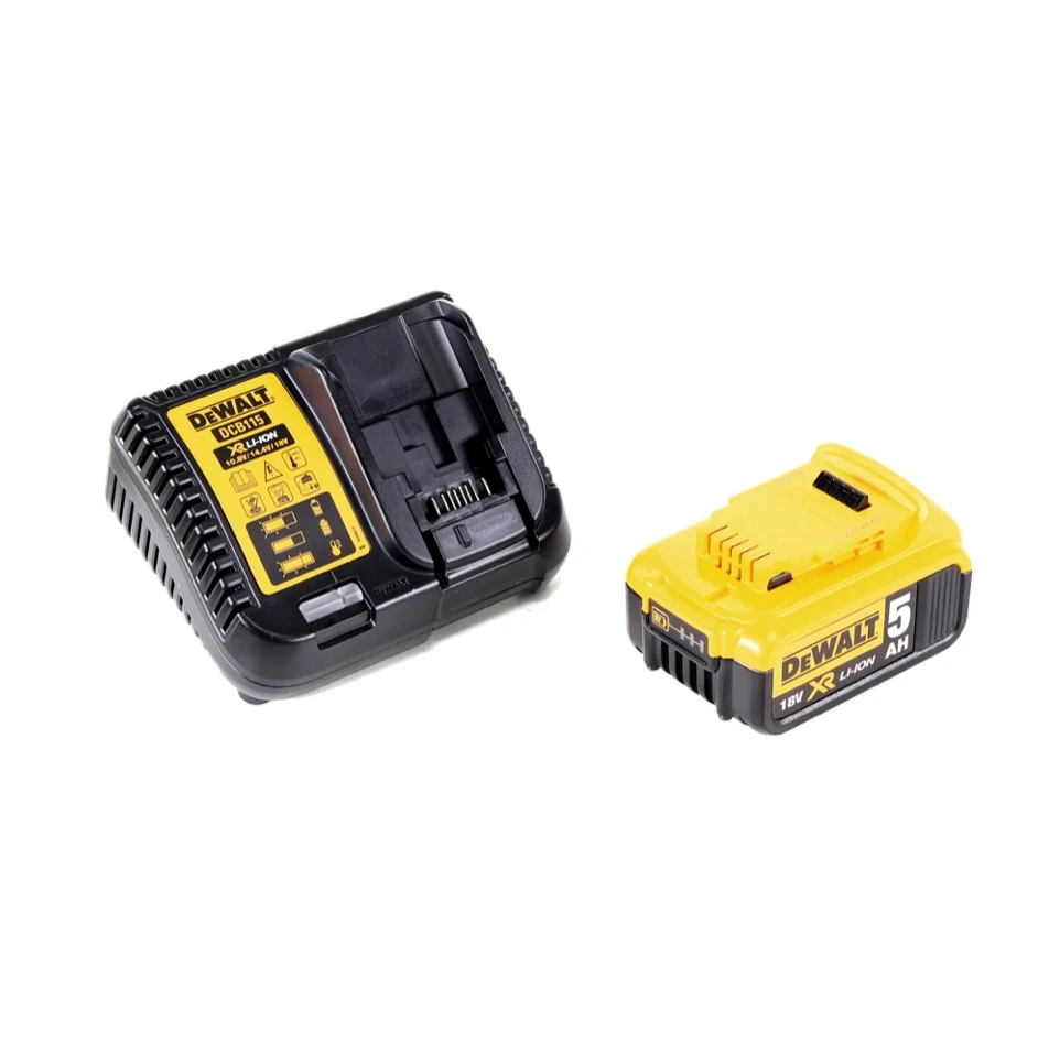 DeWalt DCW 200 P1 akumulatorowa szlifierka wibracyjna 18 V 108x115 mm + 1x akumulator 5,0 Ah + ładowarka + TSTAK