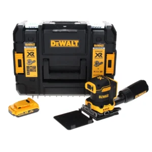 DeWalt DCW 200 NT akumulatorowa szlifierka wibracyjna 18 V 108x115 mm + 1x akumulator 2,0 Ah + TSTAK - bez ładowarki