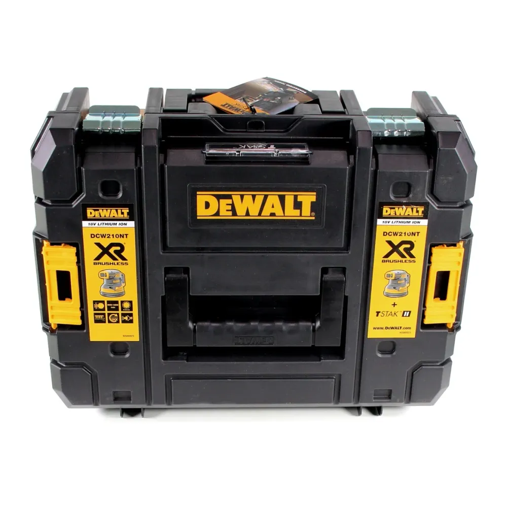 DeWalt DCW 210 D2 akumulatorowa szlifierka mimośrodowa bezszczotkowa 18 V 12 000 obr/min 125 mm + 2x akumulatory 2,0 Ah +...
