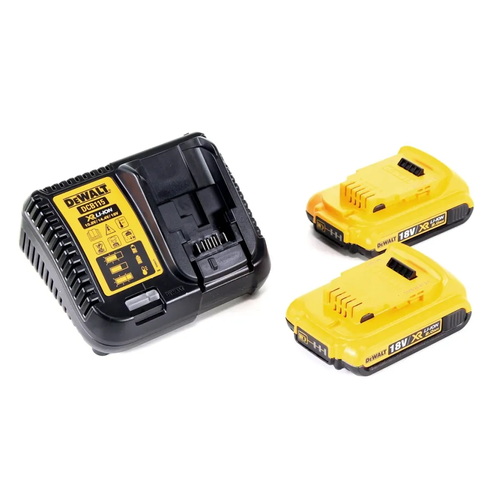 DeWalt DCW 210 D2 akumulatorowa szlifierka mimośrodowa bezszczotkowa 18 V 12 000 obr/min 125 mm + 2x akumulatory 2,0 Ah +...