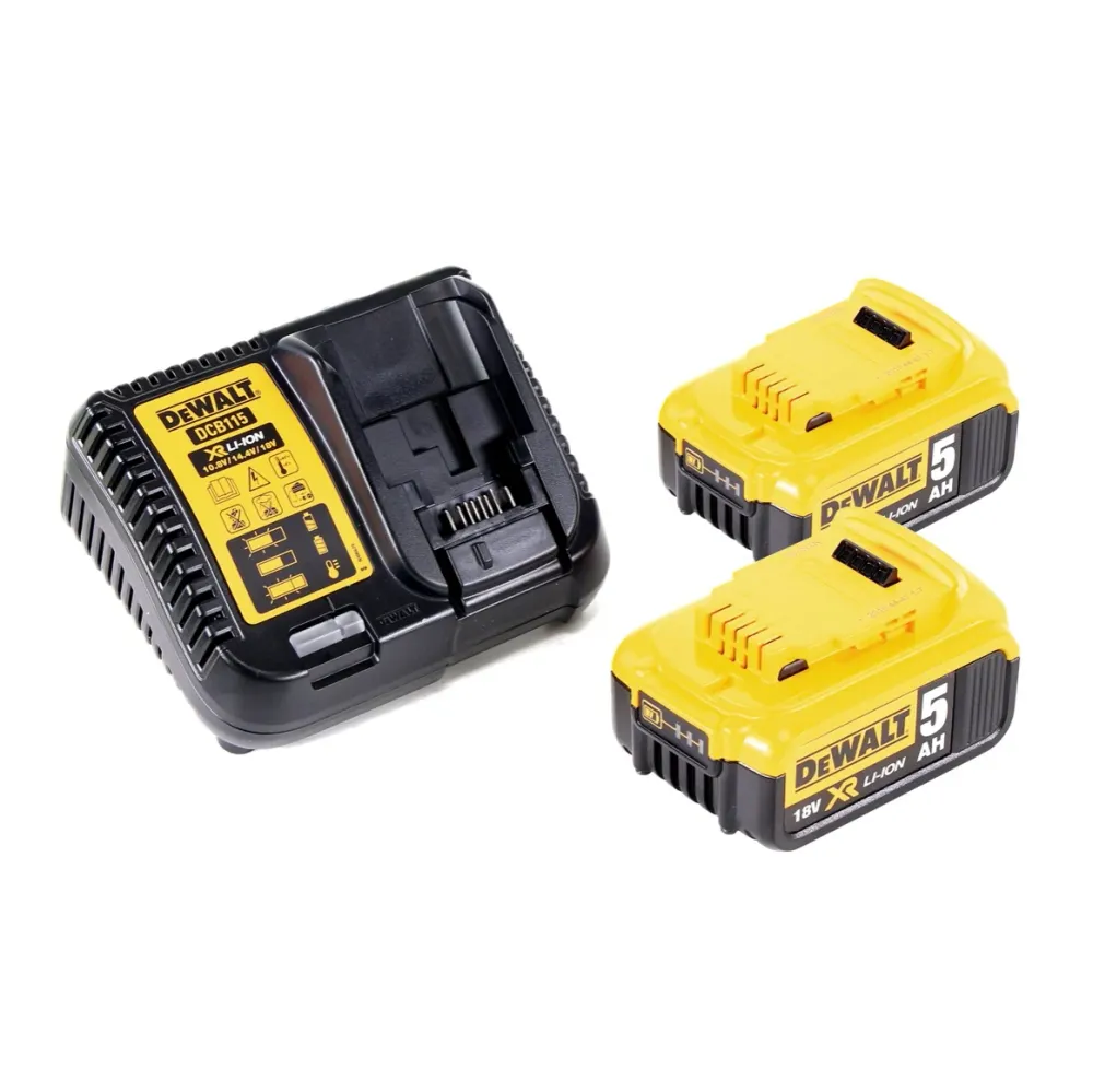 DeWalt DCW 210 P2 akumulatorowa szlifierka oscylacyjna bezszczotkowa 18 V 12 000 obr/min 125 mm + 2x akumulatory 5,0 Ah +...