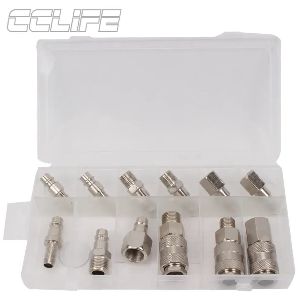Euro Air Line Hose Quick Coupler Connector Adapter 12 szt.