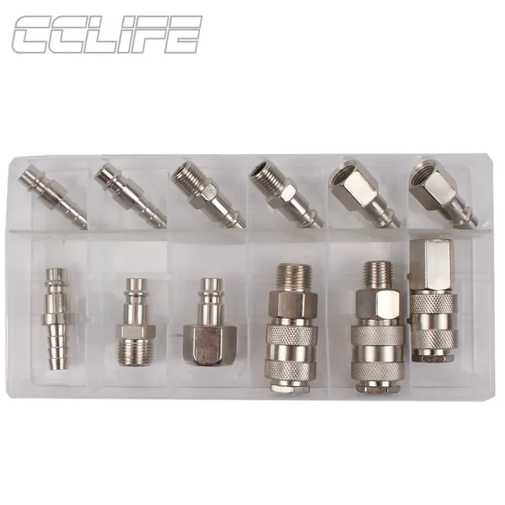 Euro Air Line Hose Quick Coupler Connector Adapter 12 szt.
