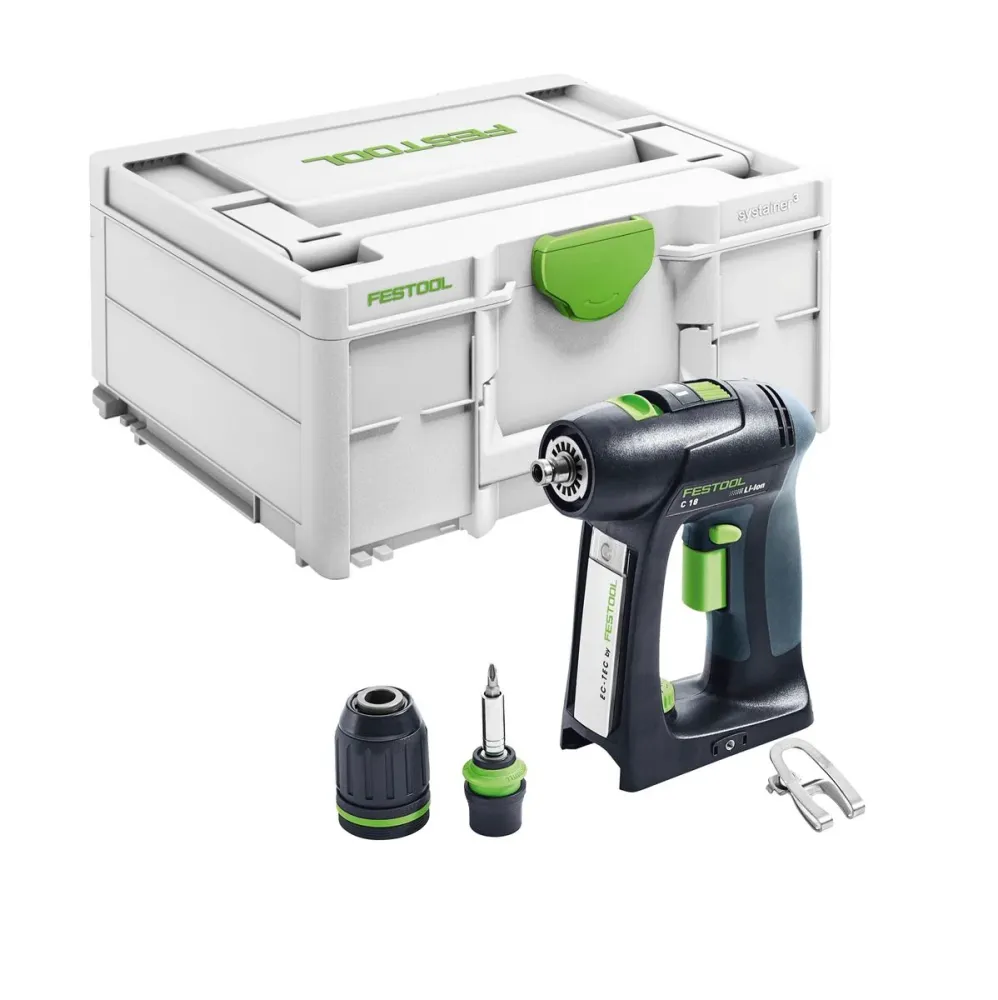 Festool C 18 Basic akumulatorowa wiertarko-wkrętarka 18 V 45 Nm bezszczotkowa Solo + systainer ( 576434 ) - bez akumulator...