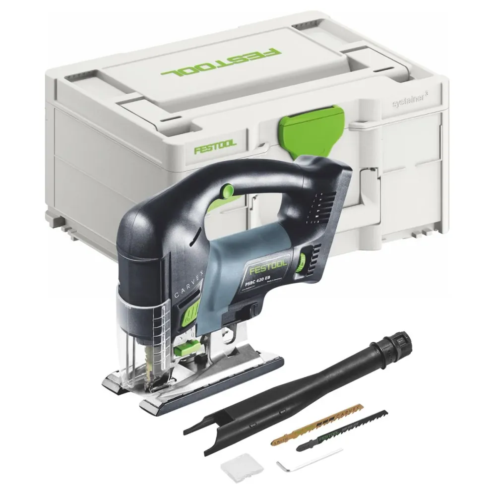 Festool CARVEX PSBC 420 HPC 4,0 EBI-Set akumulatorowa wyrzynarka wahadłowa 18 V ( 576536 ) 120 mm bezszczotkowa + 1x akumu...
