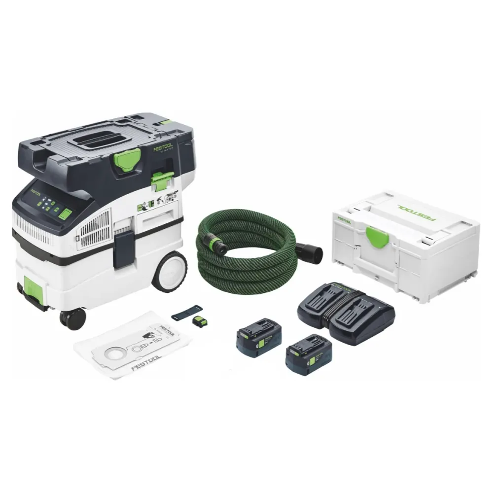 Festool CTLC MIDI I-Basic akumulatorowy odkurzacz mobilny 36 V ( 2x 18 V ) klasa pyłu L + 2x akumulator 5,0 Ah + ładowarka...