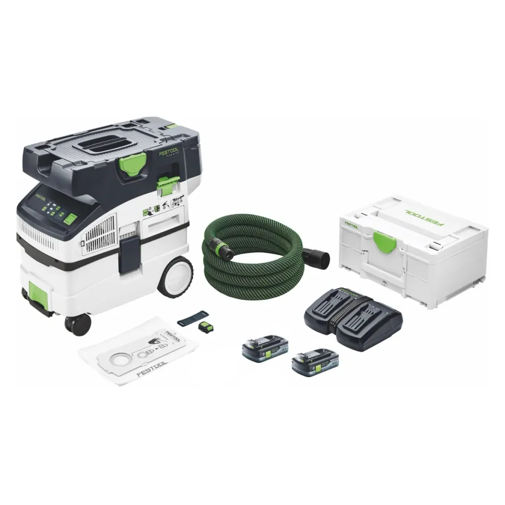 Festool CTMC MIDI akumulatorowy odkurzacz mobilny 36 V ( 2x 18 V ) klasa pyłu M + 2x akumulator 4,0 Ah + ładowarka + systa...