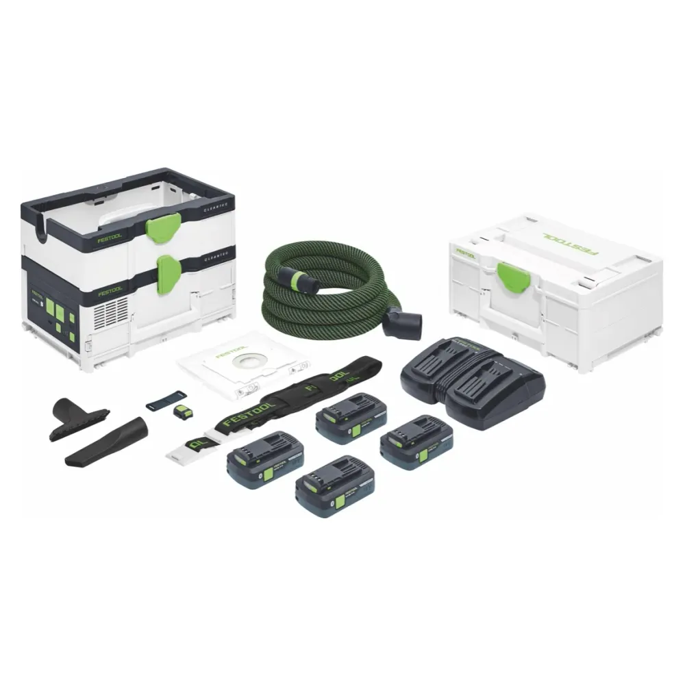 Festool CTMC SYS HPC 4,0 I-Plus akumulatorowy odkurzacz mobilny 36 V ( 2x 18 V ) klasa pyłu M ( 576942 ) + 4x akumulator 4...