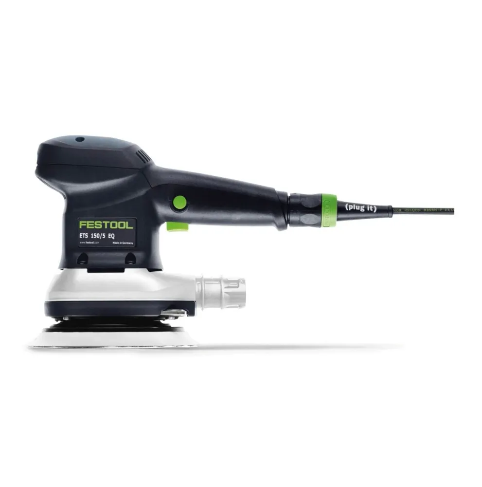 Festool ETS 150/5 EQ-Plus szlifierka mimośrodowa 310 W 150 mm + 250x tarcza szlifierska + 2x talerz ochronny + talerz pośr...