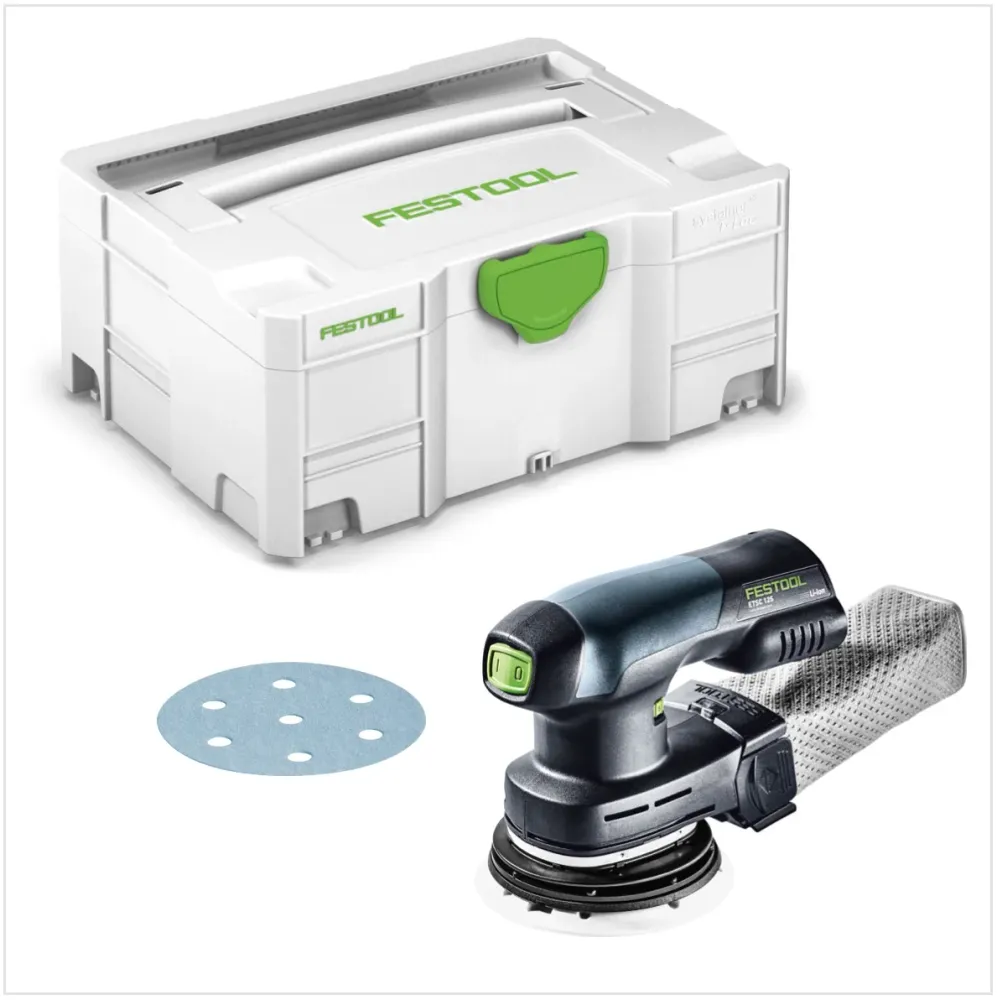 Festool ETSC 125 Li-Basic akumulatorowa szlifierka oscylacyjna mimośrodowa ( 201533 ) 18V 125mm bezszczotkowa Solo + Systa...