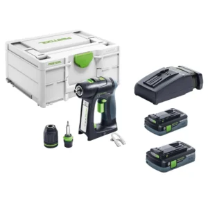 Festool C 18 HPC 4,0 l-Plus akumulatorowa wiertarko-wkrętarka 18 V 45 Nm bezszczotkowa ( 576435 ) + 2x akumulator 4,0 Ah +...