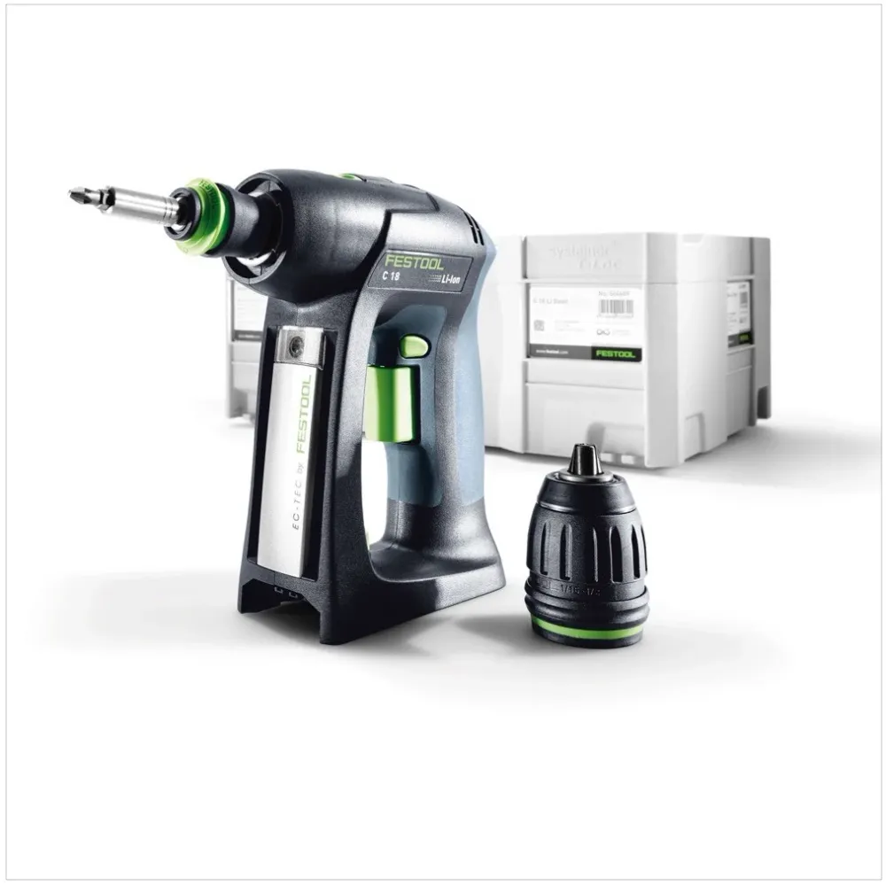 Festool C 18 Li-Basic akumulatorowa wiertarko-wkrętarka 18V 45Nm Solo w walizce ( 574737 ) - bez akumulatora, bez ładowarki