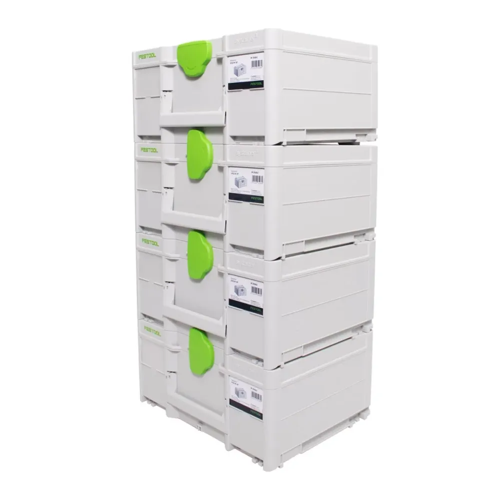 Festool Systainer Set 4x SYS3 M 187 ( 4x 204842 ) 15,9 litra 396x296x187mm Walizka narzędziowa z możliwością połączenia