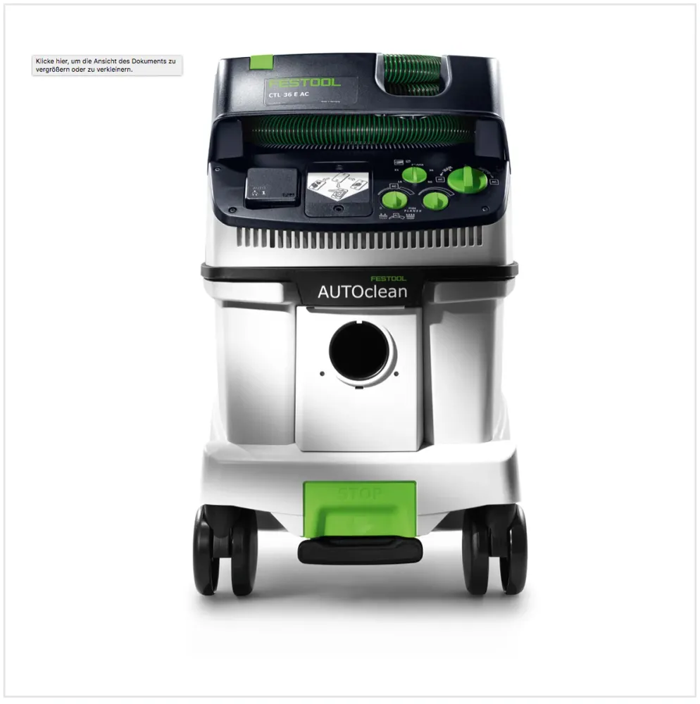 Odkurzacz mobilny Festool CTL 36 E AC CLEANTEC 36l klasa pyłów L ( 584025 ) + akcesoria