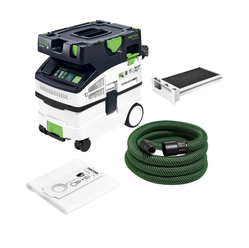 Odkurzacz mobilny Festool CTM MIDI I CLEANTEC ( 574822 ) zestaw z 1x filtrem mokrym i 5x workiem filtracyjnym