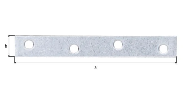 GAH Złącze płaskie Alberts ( 8001514132 ) Długość 120 mm Szerokość 16 mm Grubość 1,75 mm Liczba otworów 4