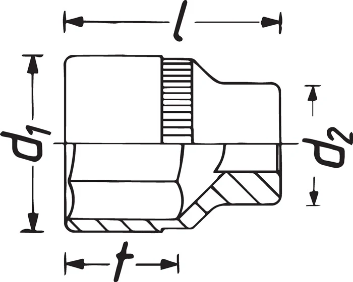 Gniazdo Hazet 1000 ( 8000466302 ) 3/4 ″ sześciokątne długość 68,5 mm