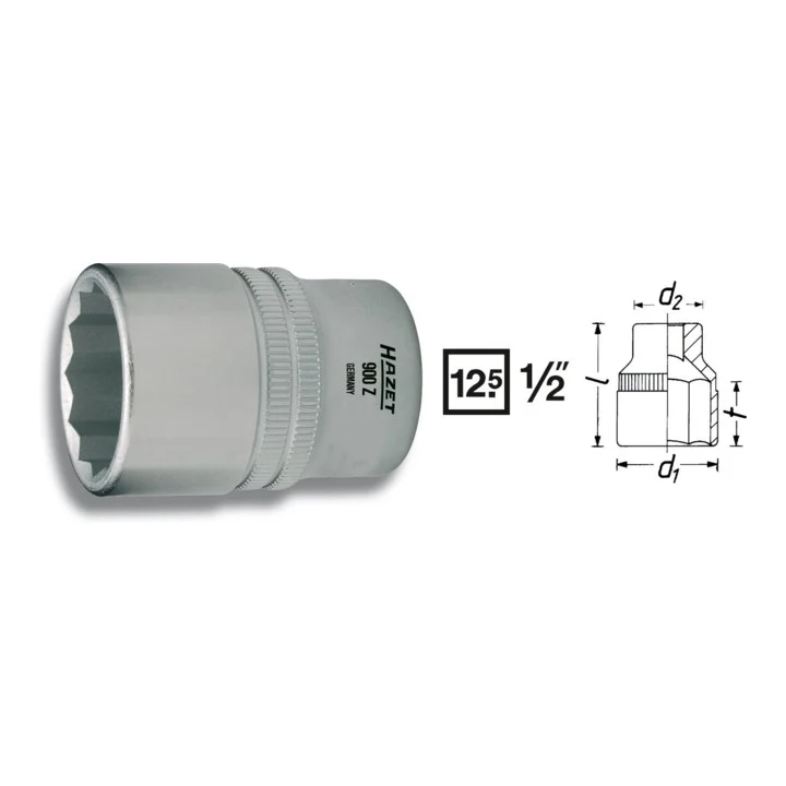 Gniazdo HAZET 900Z 1/2 ″ 12-kątne ( 8000466649 )