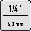Gniazdo Stahlwille 44 ( 8000333138 ) 1/4 ″ sześciokątne długość 55 mm