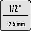Gniazdo Stahlwille 52 ( 8000334439 ) 1/2 ″ sześciokątne długość 52 mm
