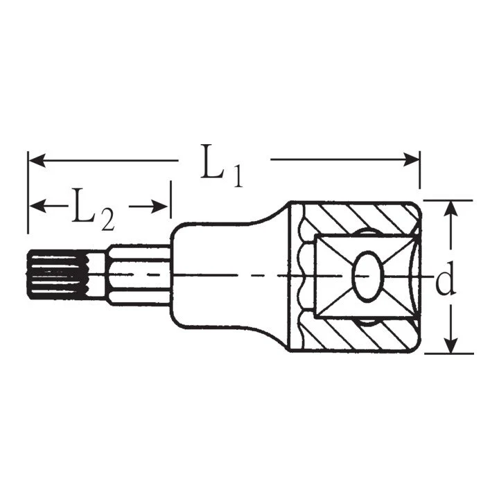 Gniazdo STAHLWILLE 54 X 1/2 ″ wewnętrzne wielopunktowe ( 4000826419 )