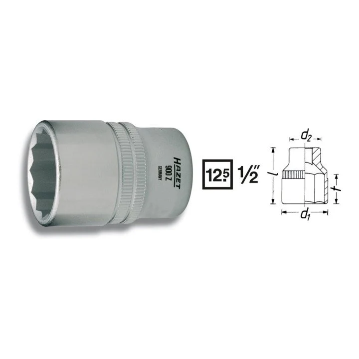 Gniazdo HAZET 900Z 1/2 ″ 12-kątne ( 8000466651 )