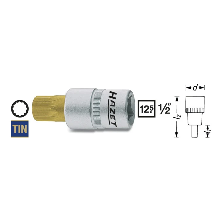 Gniazdo HAZET 990-14 1/2 ″ wewnętrzne wielozębne ( 8000465947 )