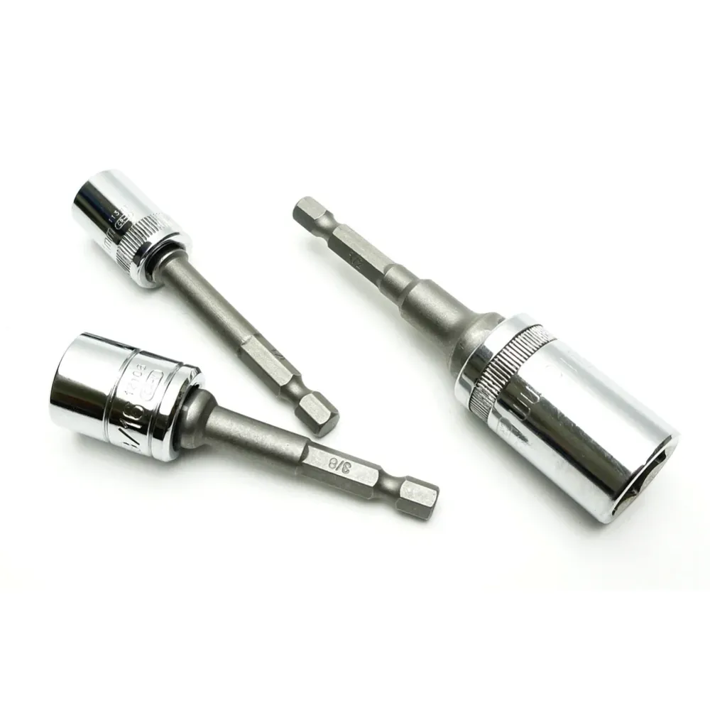 Końcówki do wiertarek udarowych Adapter gniazda 1/4" 3/8" 1/2" 3 szt.