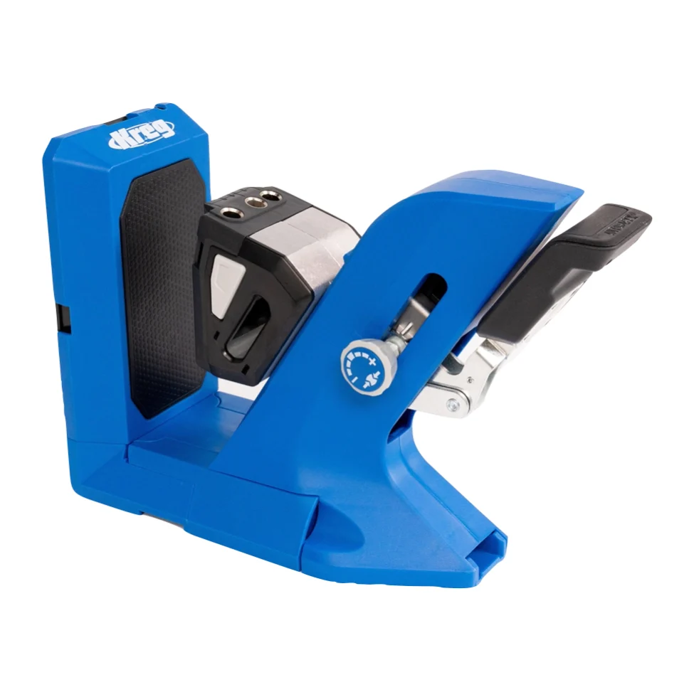 KREG Pocket Hole Jig 720 przyrząd do wiercenia otworów pod kieszeń (KPHJ720) + wiertło stopniowe + bit + wkręty