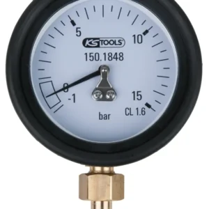 KS TOOLS Manometer 1,0 - 15,0 bar inkl. Anschlussnippel und Schutzkappe ( 150.1848 )