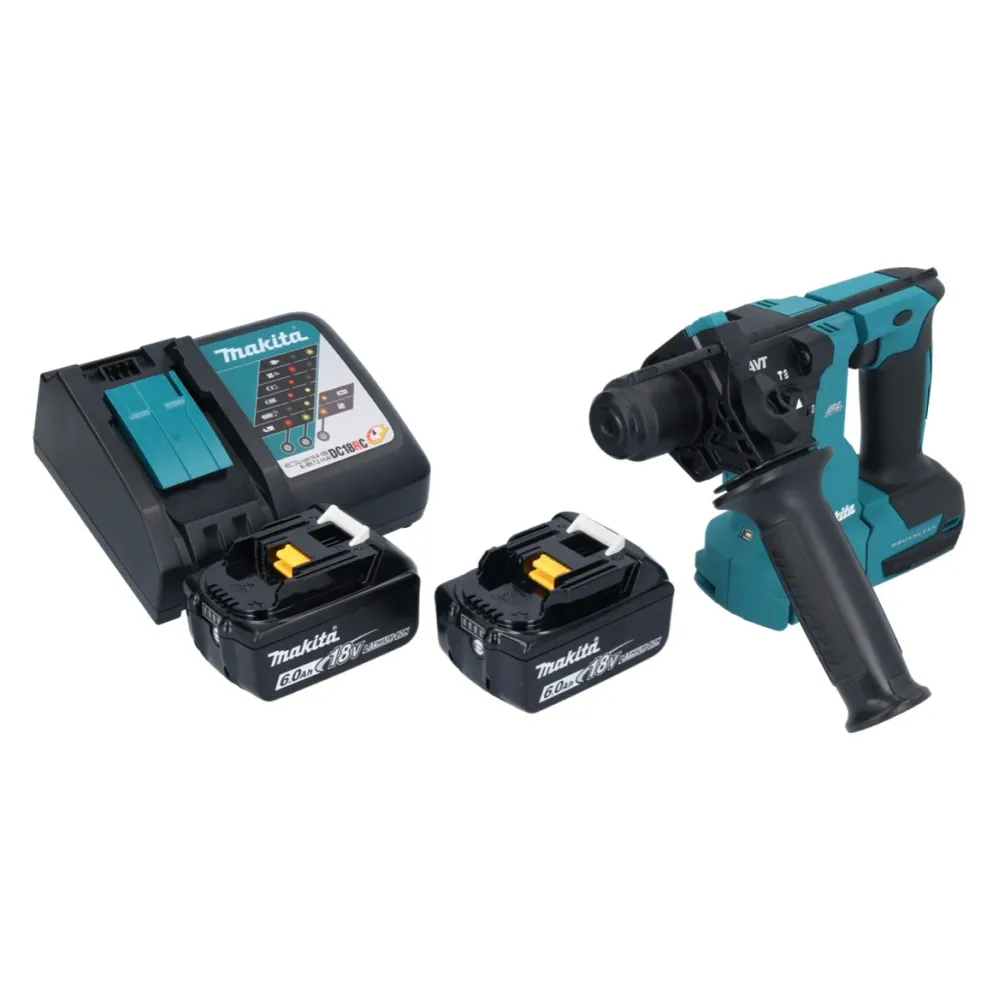 Akumulatorowa młotowiertarka Makita DHR 183 RG 18 V 1,7 J SDS plus Brushless + 2x akumulator 6,0 Ah + ładowarka
