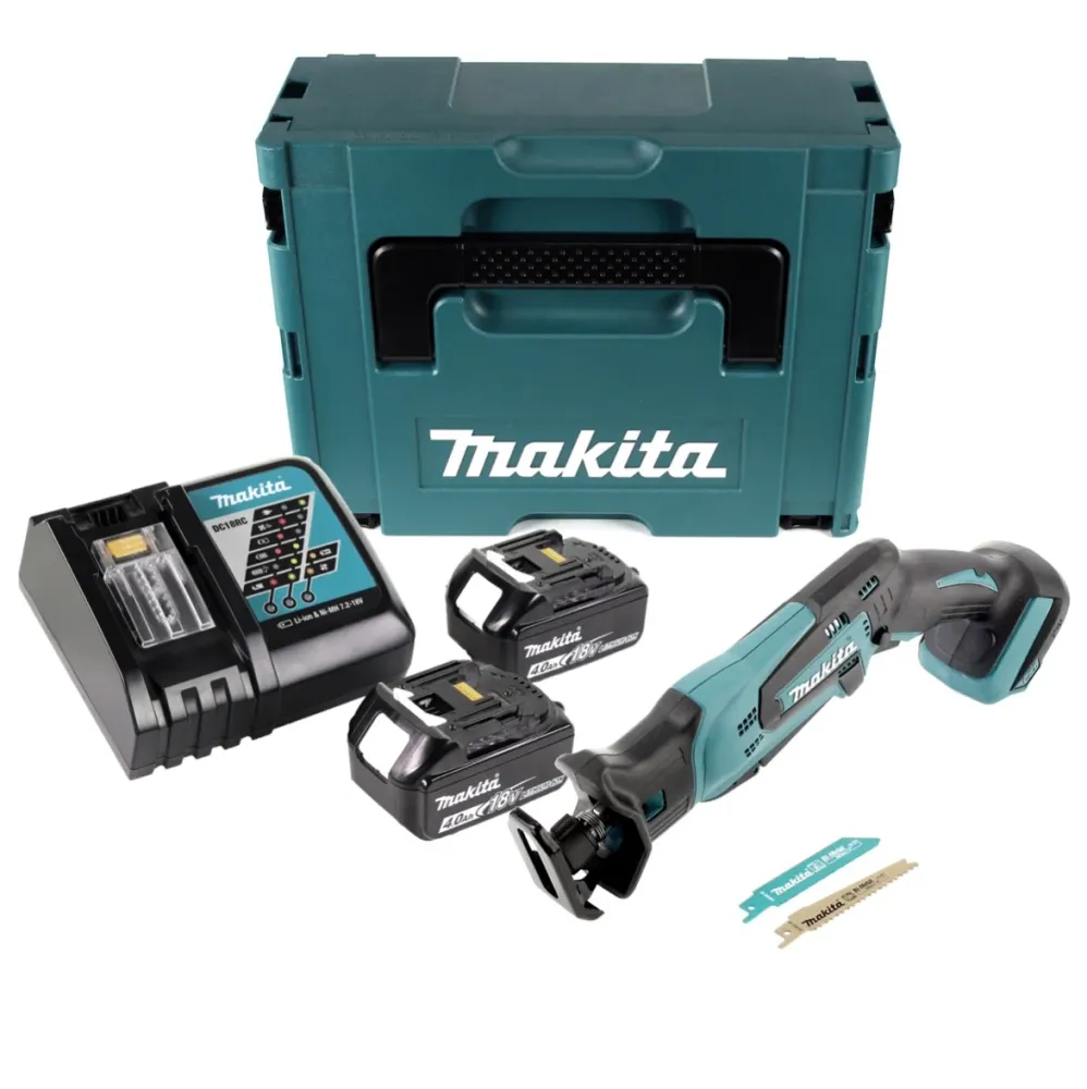 Akumulatorowa pilarka szablasta Makita DJR 183 RMJ 18V + 2x akumulator 4.0Ah + ładowarka + Makpac