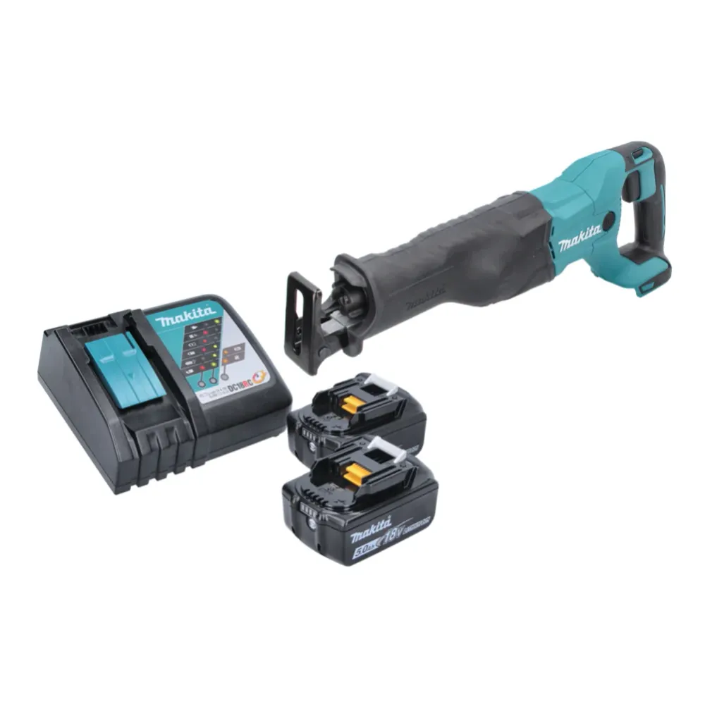 Akumulatorowa pilarka szablasta Makita DJR 186 RT 18 V + 2x akumulator 5,0 Ah + ładowarka