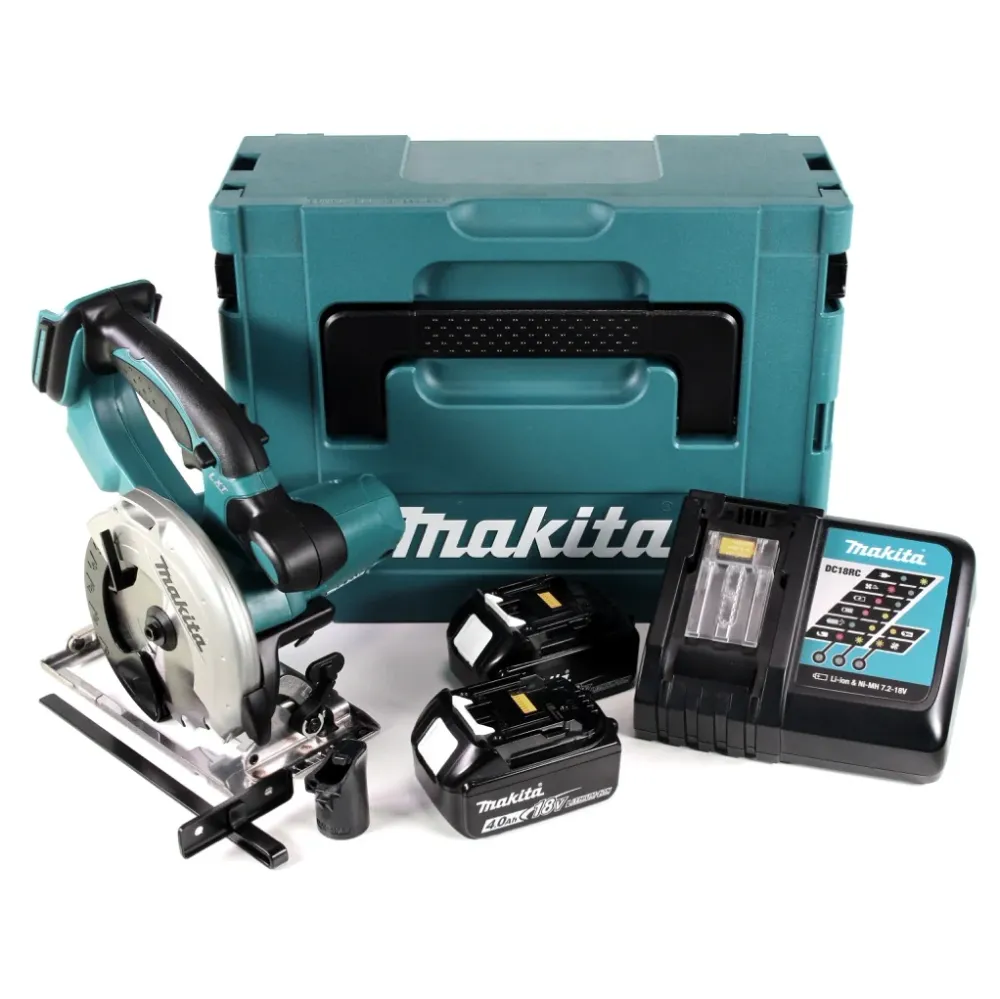 Akumulatorowa pilarka tarczowa Makita DSS 501 RMJ 18V 136 mm Li-ion w zestawie Makpac + 2x akumulator 4,0 Ah + ładowarka