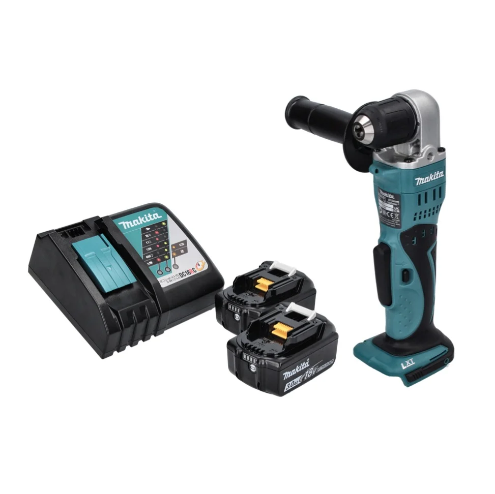 Akumulatorowa wiertarko-wkrętarka kątowa Makita DDA 351 RF 18 V 13,5 Nm + 2x akumulator 3,0 Ah + ładowarka