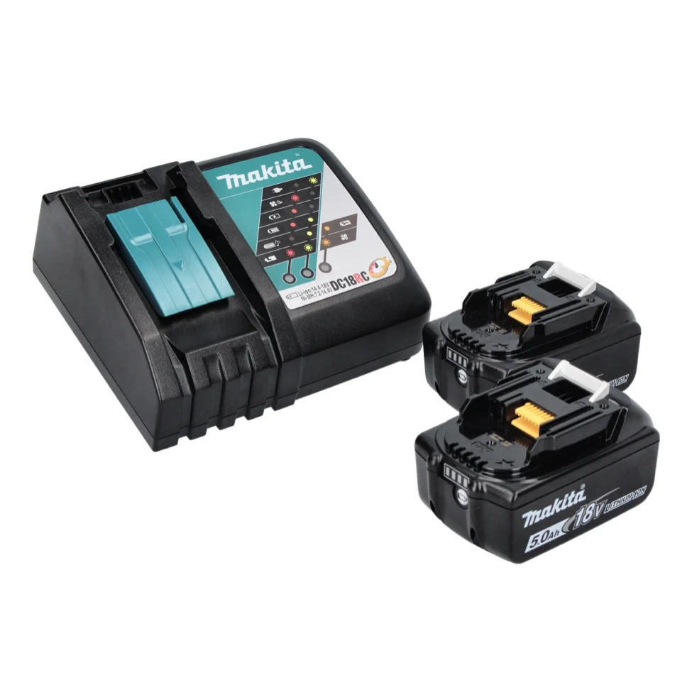 Akumulatorowa wiertarko-wkrętarka Makita DDF 453 RTJ 18 V 42 Nm + 2x akumulator 5,0 Ah + ładowarka + Makpac