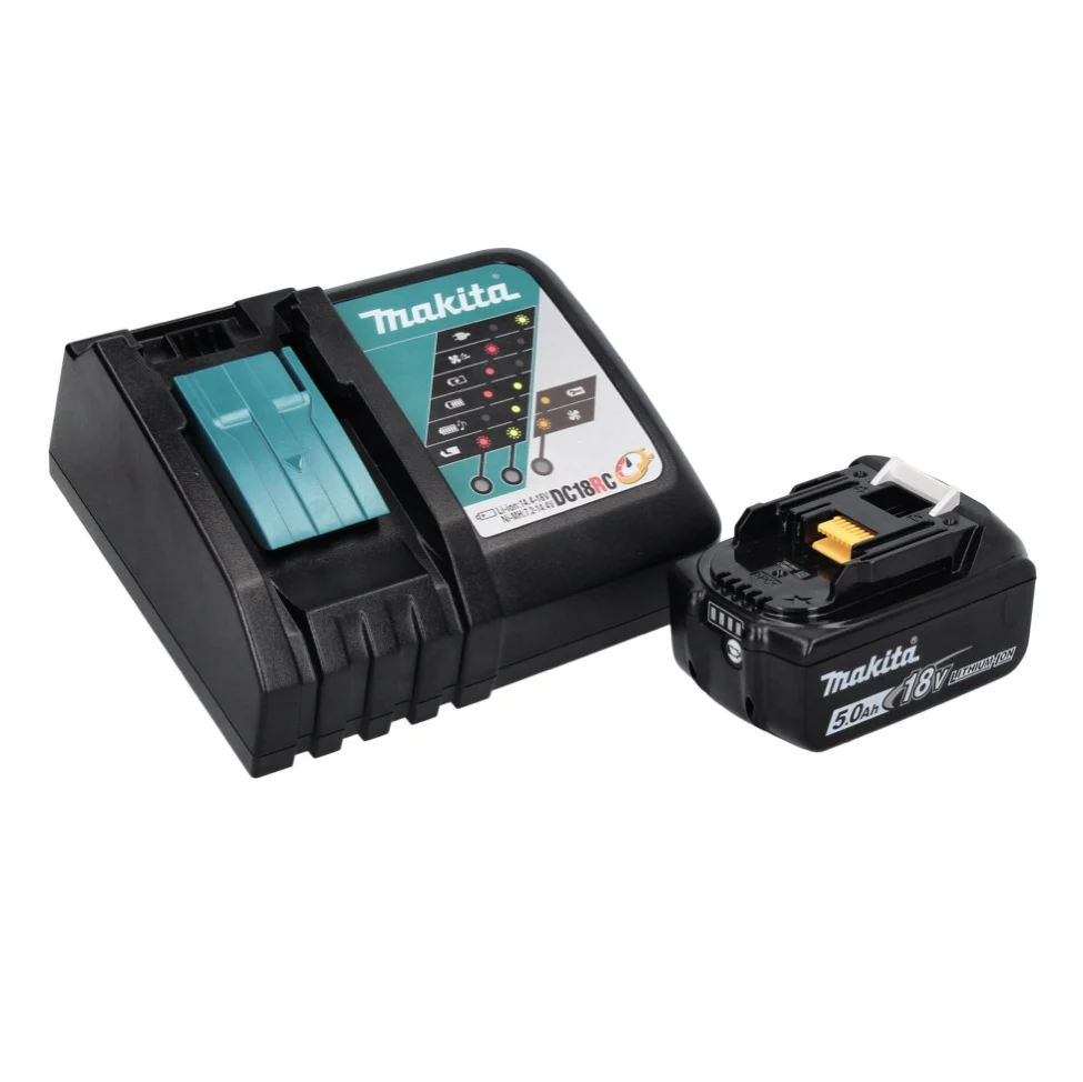 Akumulatorowe narzędzie wielofunkcyjne Makita DTM 52 RT1J 18 V Starlock Max Brushless + 1x akumulator 5,0 Ah + ładowarka +...