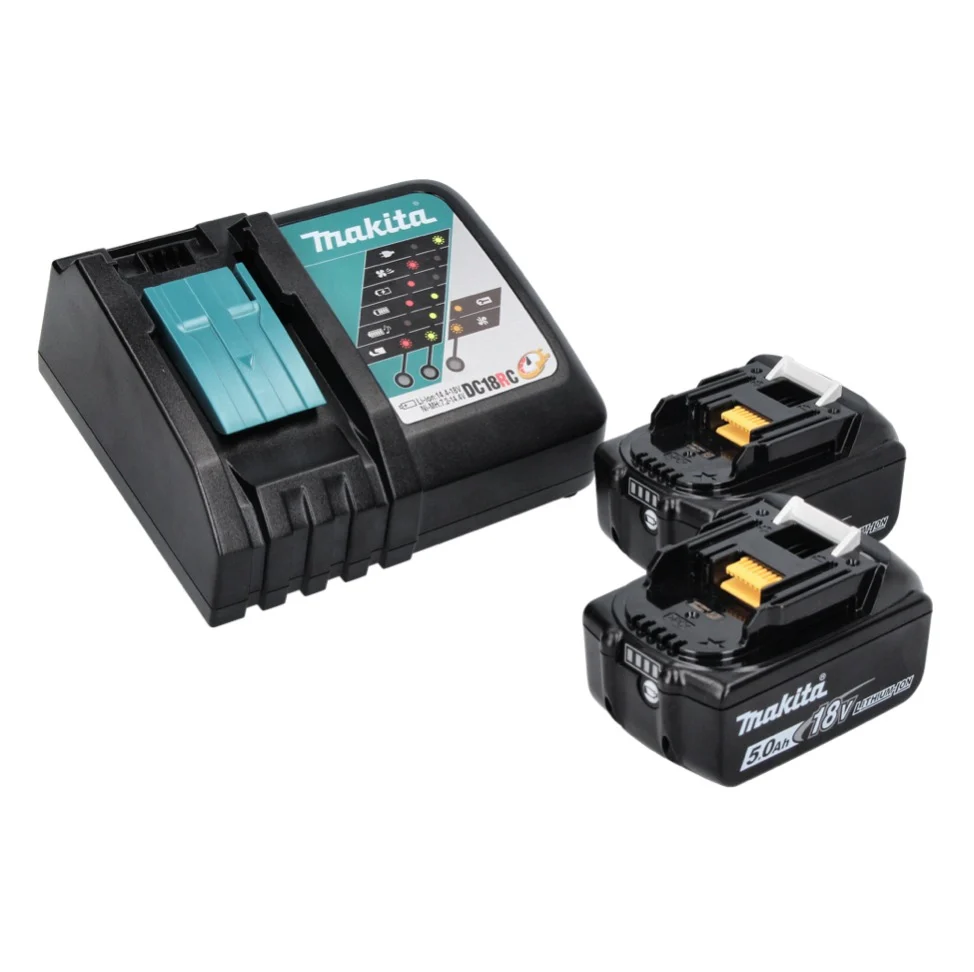 Akumulatorowe narzędzie wielofunkcyjne Makita DTM 52 RTJ 18 V Starlock Max Brushless + 2x akumulator 5,0 Ah + ładowarka +...