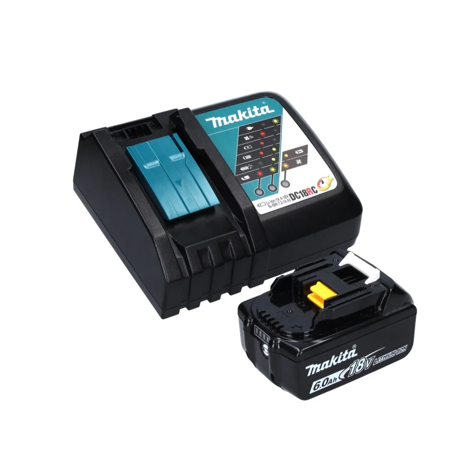 Akumulatorowe nożyce do blachy Makita DJS 161 RG1J 18 V 1,6 mm + 1x akumulator 6,0 Ah + ładowarka + Makpac
