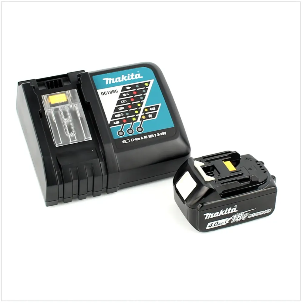 Akumulatorowy klucz udarowy Makita DTW 190 RM1J 18 V Li-Ion w zestawie Makpac - z 1x akumulatorem BL 1840 B 4,0 Ah z wyświ...