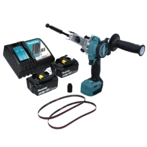 Akumulatorowy pilnik taśmowy Makita DBS 180 RM 18 V 9 x 533 mm bezszczotkowy + 2x akumulator 4,0 Ah + ładowarka