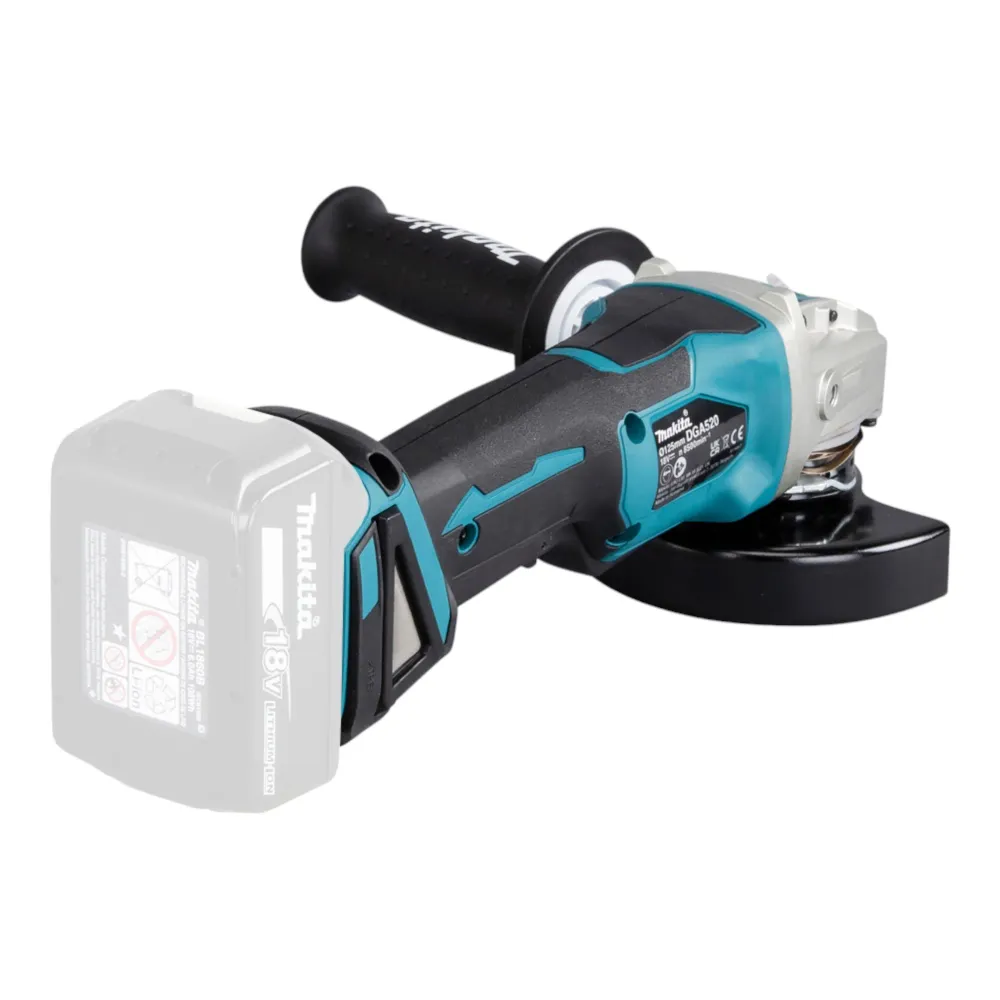 Makita DGA 520 RG1X1 akumulatorowa szlifierka kątowa 18 V 125 mm X-LOCK bezszczotkowa + 1x akumulator 6,0 Ah + ładowarka