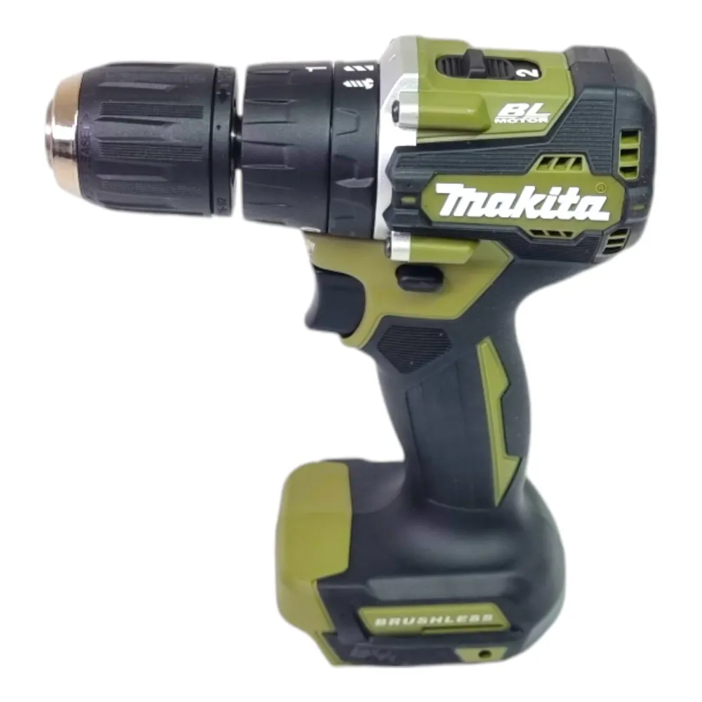 Makita DHP 487 SAKO akumulatorowa wiertarko-wkrętarka udarowa 18 V 40 Nm bezszczotkowa seria Olive Outdoor Adventure + 2x...