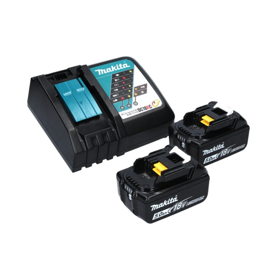 Makita DBS 180 RTJ akumulatorowy pilnik taśmowy 18 V 9 x 533 mm bezszczotkowy + 2x akumulator 5,0 Ah + ładowarka + Makpac