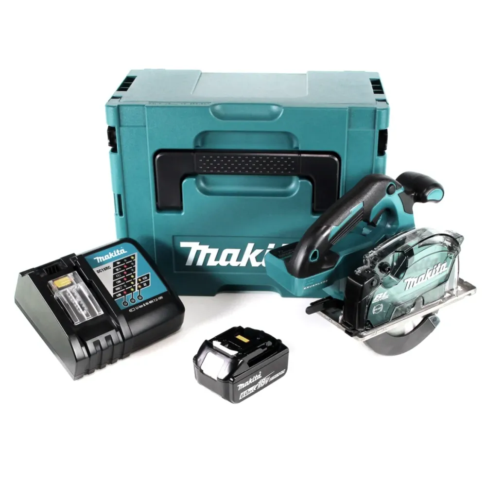 Makita DCS 553 RG1J Akumulatorowa pilarka tarczowa do metalu 18V 150 mm bezszczotkowa + 1x akumulator 6.0Ah + ładowarka +...