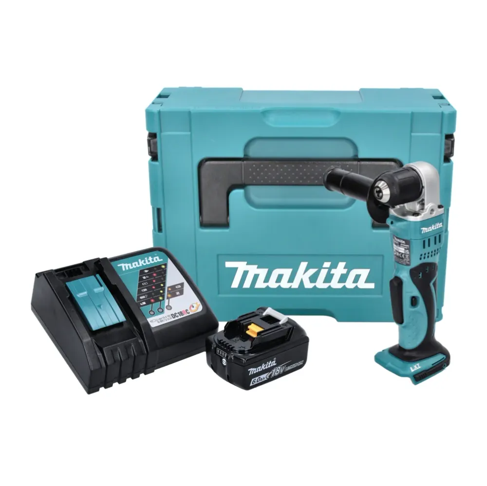 Makita DDA 351 RG1J Akumulatorowa wiertarko-wkrętarka kątowa 18 V 13,5 Nm + 1x akumulator 6,0 Ah + ładowarka + Makpac