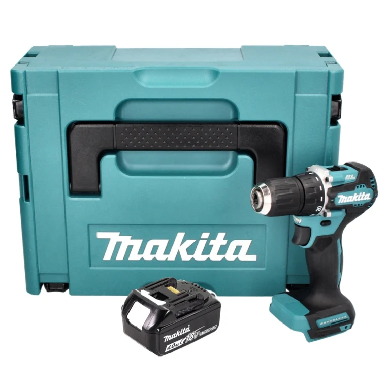 Makita DDF 487 M1J akumulatorowa wiertarko-wkrętarka 18 V 40 Nm bezszczotkowa + 1x akumulator 4,0 Ah + Makpac - bez ładowarki