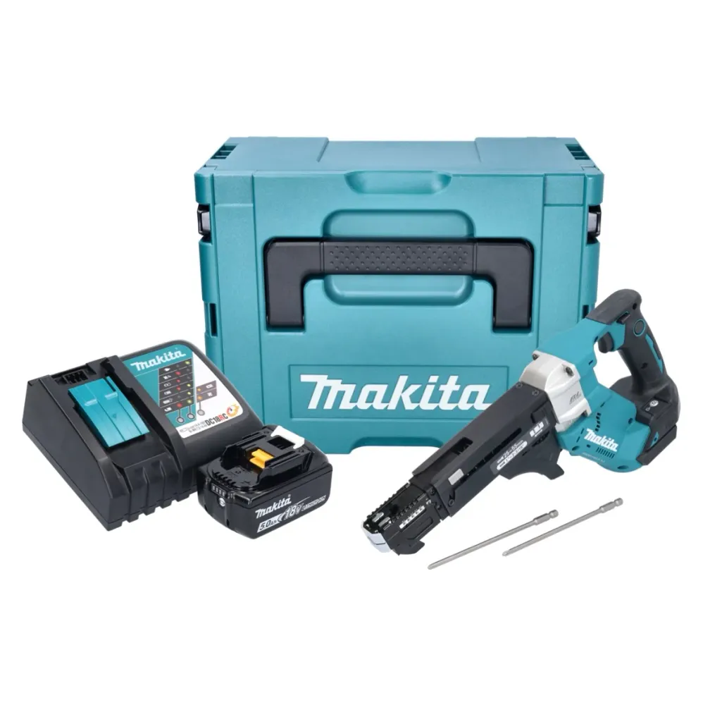Makita DFR 551 RT1J Wkrętarka akumulatorowa 18 V 25 - 55 mm bezszczotkowa + 1x akumulator 5,0 Ah + ładowarka + Makpac