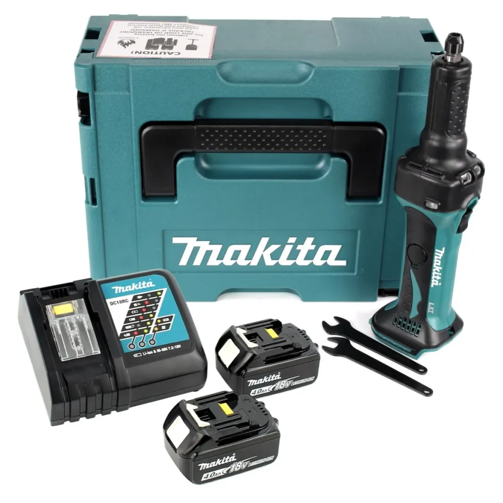 Makita DGD 800 RMJ akumulatorowa szlifierka prosta 18V + 2x akumulator 4.0Ah + ładowarka + Makpac